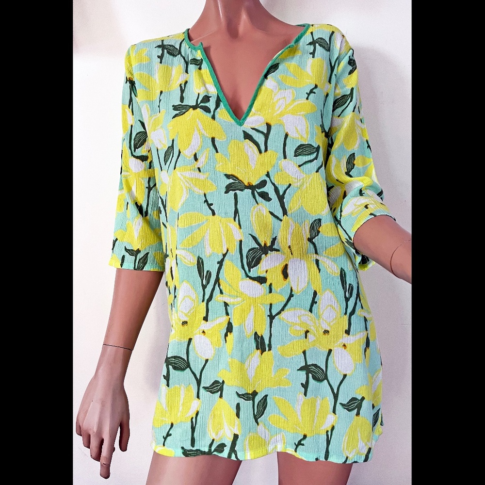 J. Crew cover-up or tunic floral tropical S Petite